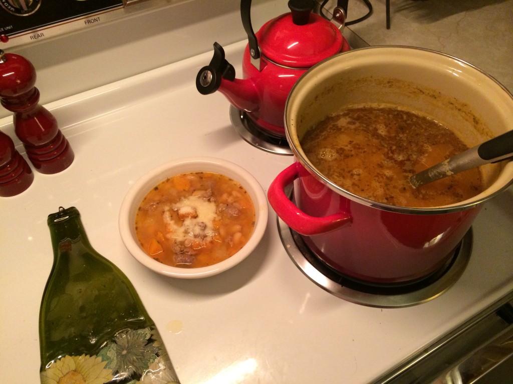 Turkey Sausage, White Bean and Butternut Squash Soup A Hungry